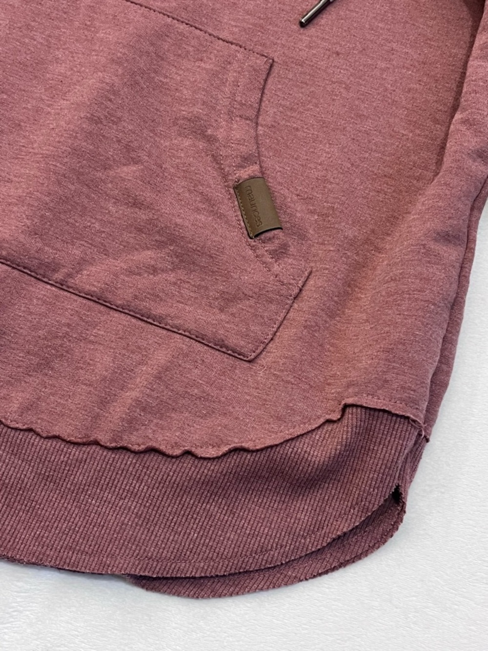 Maurices Mauve Women’s Drawstring Pullover Hoodie Sweatshirt w Kangaroo Pocket - Picture 3 of 16